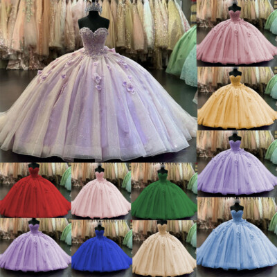 Sweet 15 Quinceanera Dresses Ball Floral Gowns Custom Color Vestidos De 15 Años
