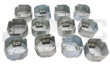 LOT OF 12 NEW APPLETON 4" OUTLET BOX 2" DEEP READ 