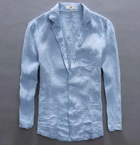 OFF WHITE Blazer abito uomo cotone lino slim fit camicia casual cappotto giacca formale retrò