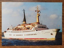 Frau Helgoland Fähre Vintage Postkarte