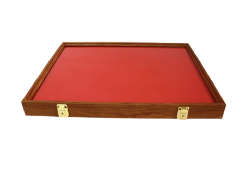 Wood Display Case 24 x 18 x 2" with Glass Top Cedar, Cherry, Oak, Walnut - Image 4 of 4