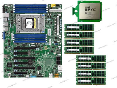 Supermicro H11SSL-i Motherboard + AMD EPYC 7532 CPU + Samsung 2666MHz ECC RAM