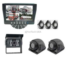 QUAD REAR VIEW BACKUP CAMERA SYSTEM WITH 7"MONITOR  CCD 700TVL 120  IR CAMERAS