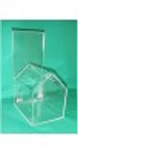 ACRYLIC "DOG-HOUSE" SHAPED DONATION BOX WITH CAM LOCK, PACK OF 6 Item "DJ-200" - Picture 2 of 2