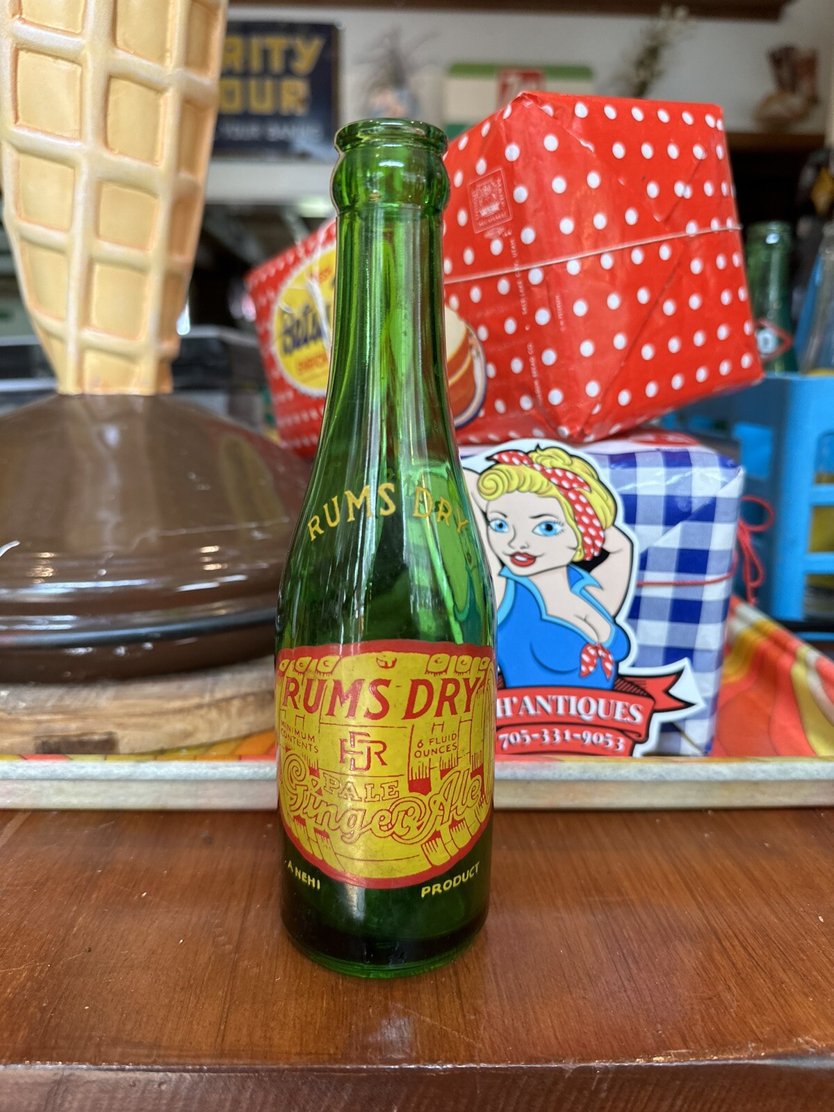 Vintage Rums Dry Ginger Ale Applied Label Soda Bottle By Nehi eBay