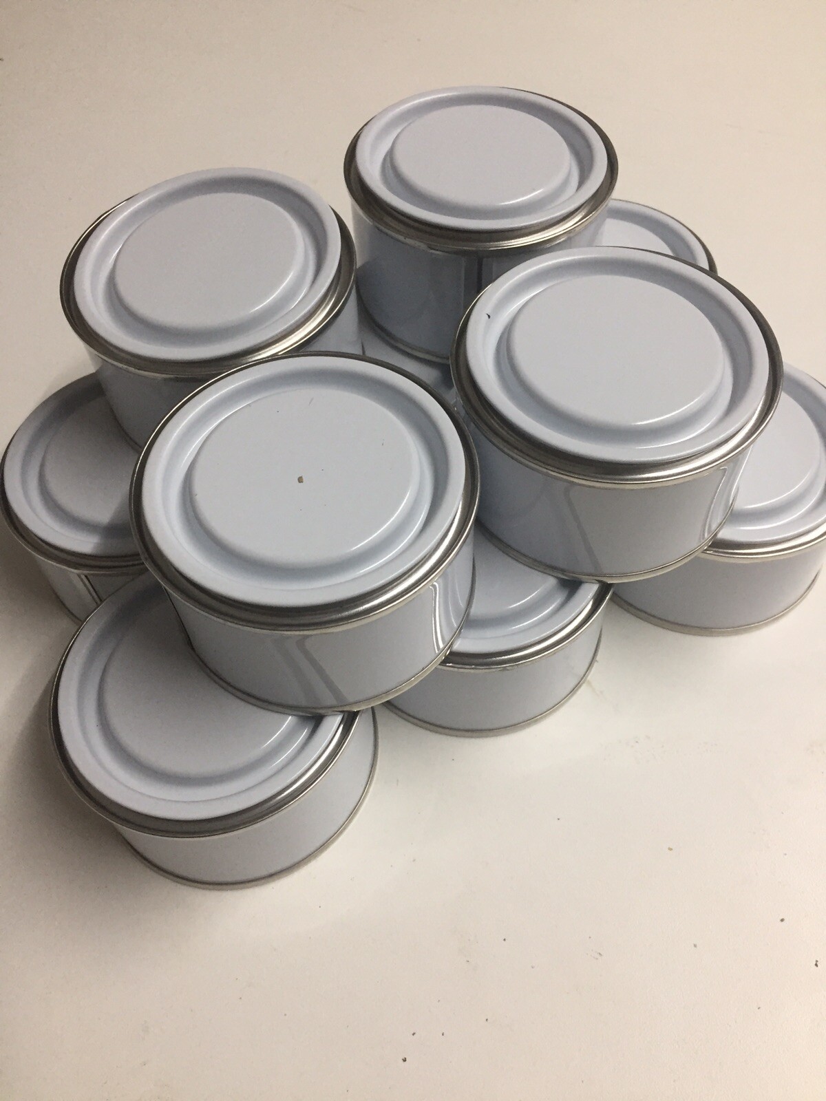 10 Empty Lever Lid Tins 125ml, Empty Homemade Candle Tins, Paint Tins