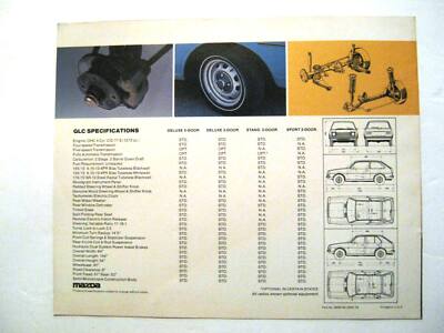 1978 Mazda GLC Sales Brochure and Flyer | eBay