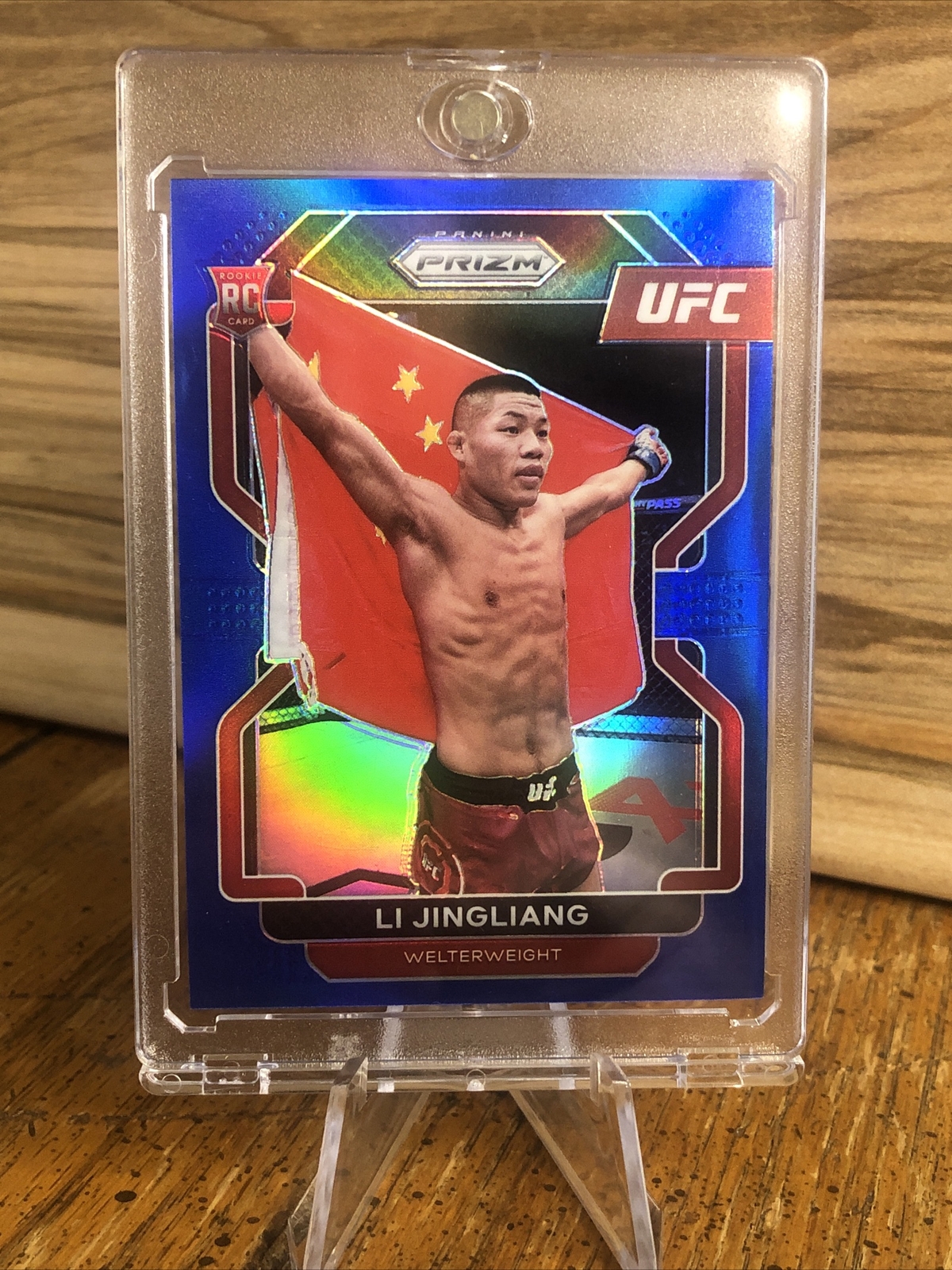 Li Jingliang 2022 Panini Prizm Blue Prizm /199 UFC RC Rookie - Sharp!