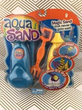 NIP Aqua Sand Magic Sand That Never Gets Wet Underwater Sculpt Scoop Rake Nozzle