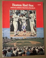 JERRY REMY SIGNED PROGRAM MAGAZINE 1981 RED SOX SPRING TRAINING