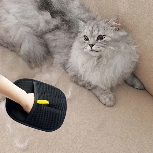 Zwei-Wege Haustier Statische Haarentfernungshandschuhe Wiederverwendbar Statische Staubbürste Zuhause Katze Hund - Bild 11 von 16