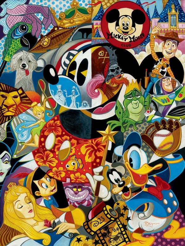 Walt Disney Fine Art Tim Rogerson Signed Ltd Ed 23 Canvas Company of Legends DL