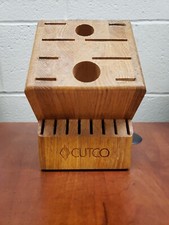 Vintage Cutco 18 Slot Wooden Block Knife Storage Holder Made In USA