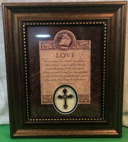 Inspirational Love Framed Wall Art Decor 14” X 12” Kirklands Cross