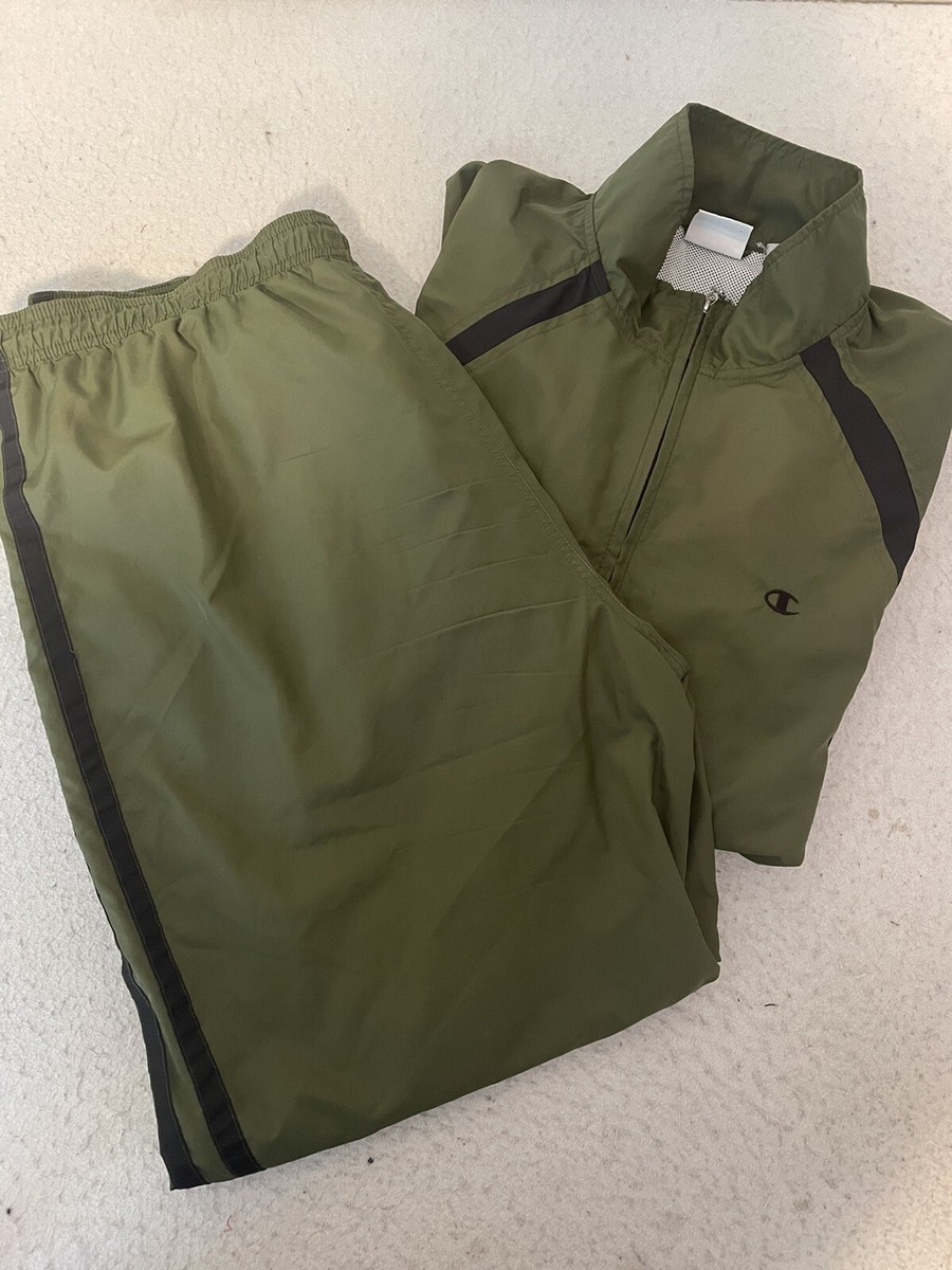 Vintage Champion Track Suit Men’s XL Lined Windbreaker Classic Full Zip  Outdoor
