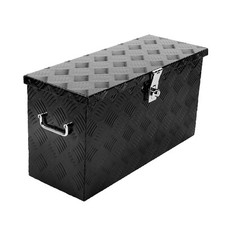 Caja de herramientas de aluminio para camioneta de 24 x 9,5 x 12,5" para camión plataforma remolque almacenamiento con bloqueo y manijas
