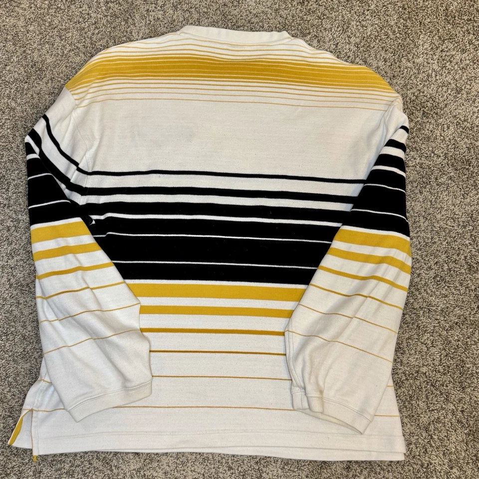 Vintage Sean John Size 3XL Pullover Sweater Striped Hip Hop Crewneck Y2K Logo - Image 4 of 4