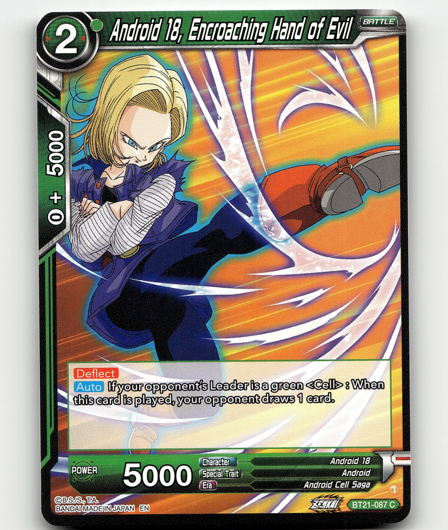 DBS CCG - Android 18, Encroaching Hand of Evil - Wild Resurgence