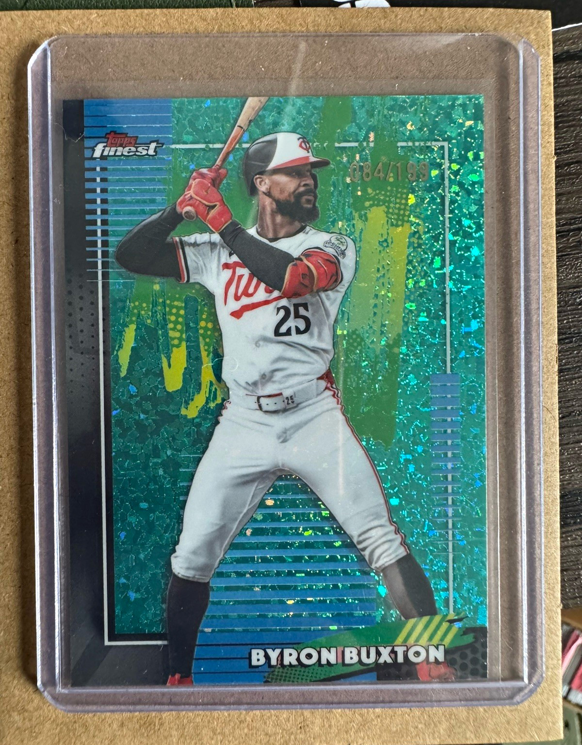 Topps Finest 2026 Byron Buxton Aqua Mini Diamonds /199 #25 Minnesota Twins