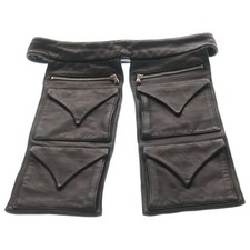 NAMACHEKO Nama Czech 18SS Leather Waist Bag Pouch Black Used af3cc37d3fd4fc95051