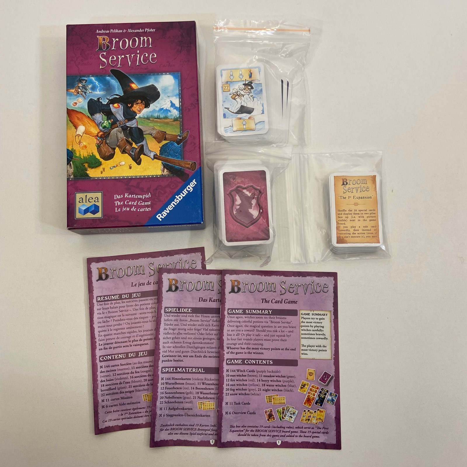 Broom Service Andreas Pelikan & Pfister Alea Ravensburger 2016 Fantasy Card Game