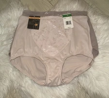 2 Pairs Bali Tummy Solutions Shapewear Panties Womens L Large DFX710 8710