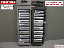 Craftsman 18 Pc 38 Deep Socket Set - Sae And Metric 34558 Craftsman 18 Pc 38 Deep Socket Set - Sae And Metric 34558