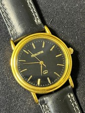Per Valentino Men's Quartz Watch Black Dial 32mm Replacement Leather Band