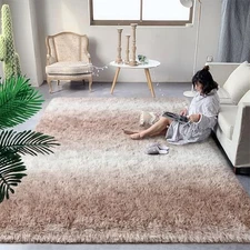 DweIke Alfombra de área extra grande y esponjosa, de 6 x 9 pies, moderna para 