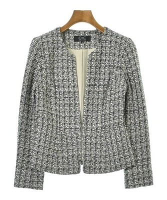 COUP DE CHANCE Casual Jackets WhitexBlack(Tweed) 36(Approx. S) 2200665764011