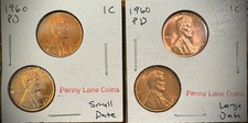 1960 P D Lincoln Memorial Cent Small Large Date Bu 4 Coin Set Original Rolls 1960 P D Lincoln Memorial Cent Small Large Date Bu 4 Coin Set Original Rolls