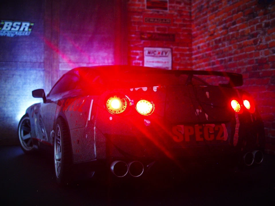 VATERRA/LOSI V100 1/10 RC TOURING CAR BODY/WHEELS/TIRES-LED LIT*HPI/Traxxas 4tec - Image 2 of 4