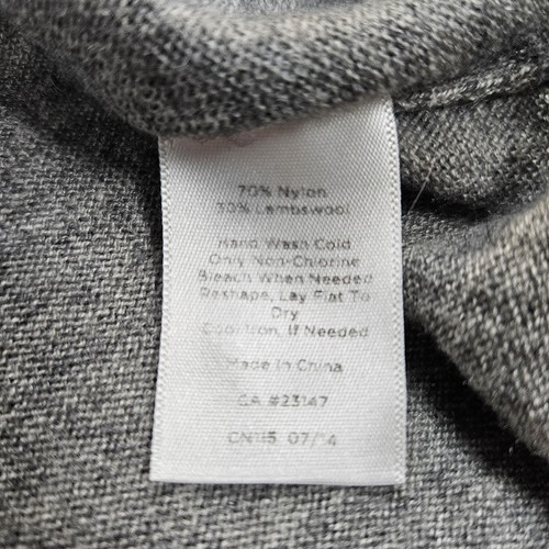Talbots 1X Penguin Colorblock Sweater Crewneck Blue Gray Nylon Lambswool Blend - Picture 7 of 7