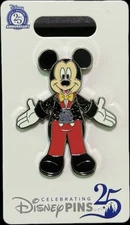2025 Disney Parks 25th Anniversary Pin Trading Mickey Mouse OE Pin