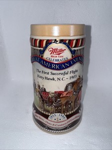 1986 Miller High Life Kitty Hawk First Successful Flight 1903 Beer Stein #74973