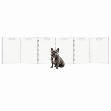 Acrylic Dog Gate, Clear Pet Gate Barrier 6 Panel  Freestanding Acrylic dog...