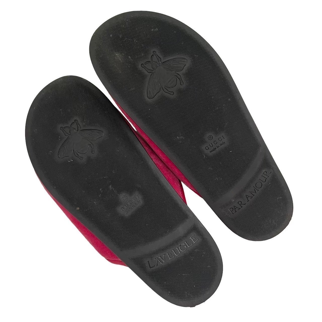 GUCCI 499015 Shoes Sandals Loafers Shoes GHorsebit Velor Pink [Size 36 (approx. thumbnail 10