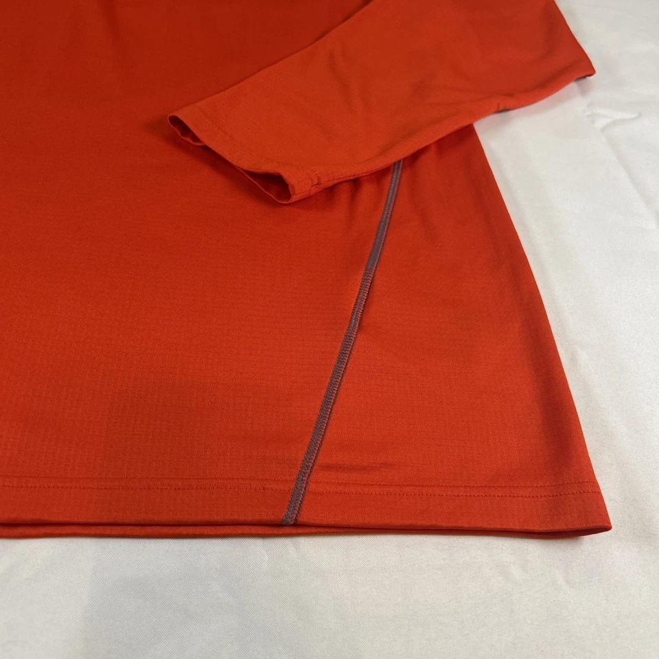 Under Armour Coldgear masculino ajustado 1/4 zíper, TAMANHO: 2XL, laranja com detalhes cinza, L/SLV. - Imagem 4 de 4