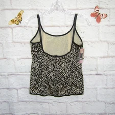 F.I.T. Cami Waistline Slimmer Shaper Posture Support Zip Front Leopard size L