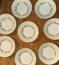 Vintage MINTON Bine China H 5184 Gold Laurentian Soup Bowl Set of 8