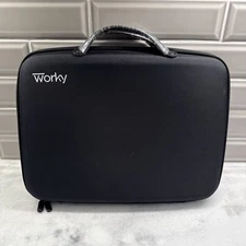 Worky Office 12-in-1 Everywhere Portable Briefcase Workstation Laptop Bag, Black
