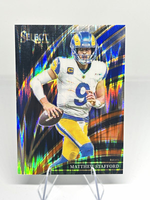 2025 Select Club Level Blue Orange Prizm Shock Matthew Stafford #219 Rams /35