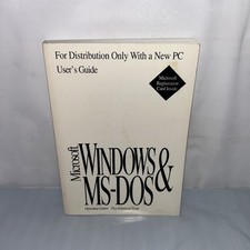User's Guides Microsoft MS-DOS and Microsoft Windows for Workgroups - Ships Fast