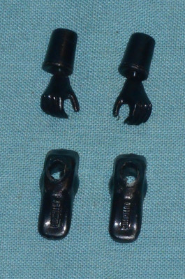 vintage Mego Micronauts GALACTIC DEFENDER R+L FIST & R+L FOOT parts FREE SHIP