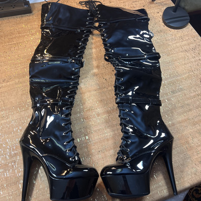 Stripper Heels for Women Exotic Sexy Thigh High Dominatrix Cosplay Costume Boots