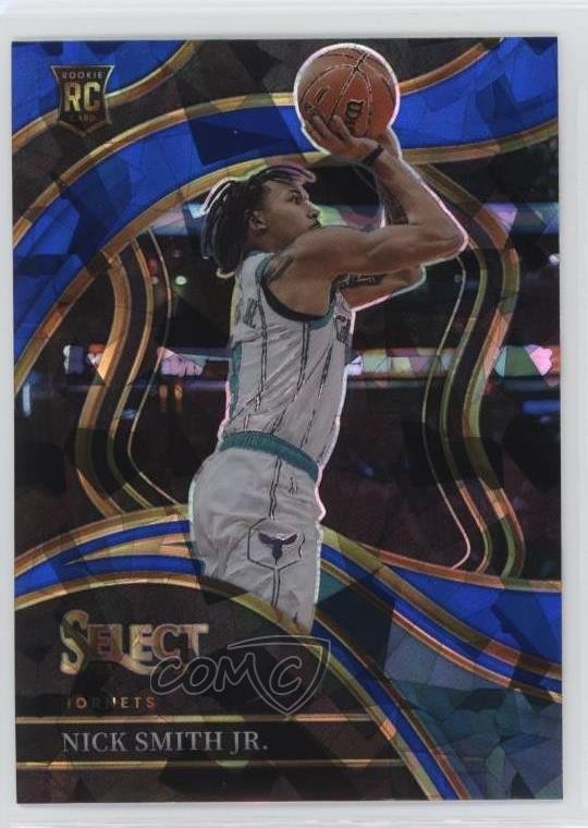 2023 Panini Select Courtside Blue Cracked Ice Prizm Nick Smith Jr #293 Rookie RC
