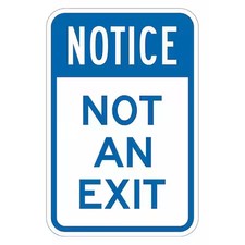LYLE T1-1920-HI_12x18 No Exit Sign For Parking Lots, 18 in H, 12 in W,