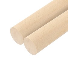 Wooden Dowel Rods, 45mm 1 3/4 x 6 Inch Round Wooden Rod for DIY,Pack of 2