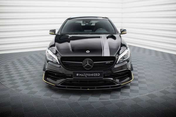 Frontlippe Passend FüR Mercedes-Amg Cla 45 Aero C117 Fl Roter Kern-image