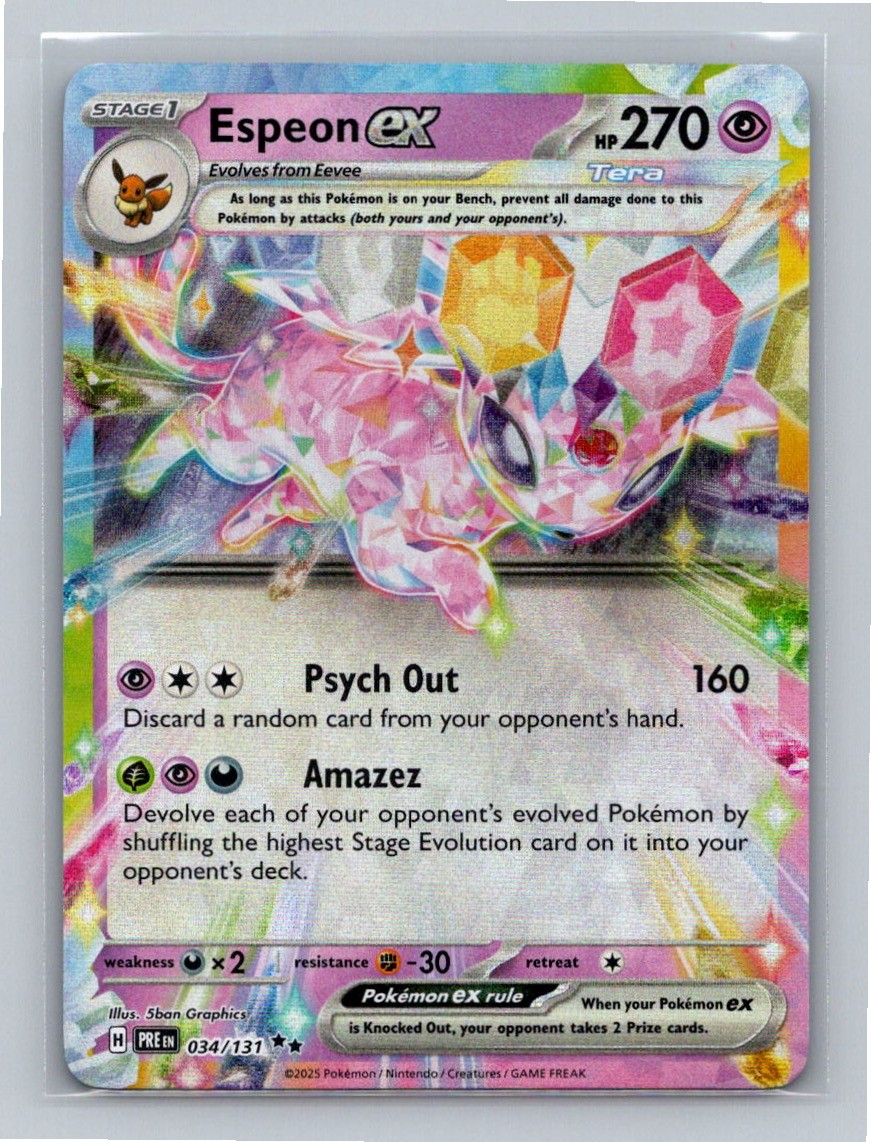 Espeon ex Double Rare SV: Prismatic Evolutions 034/131 NM